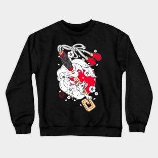 Japanese fox and Inari key Crewneck Sweatshirt